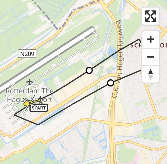 Vlucht Traumahelikopter PH-UMC van Rotterdam The Hague Airport naar Rotterdam The Hague Airport op donderdag 15 augustus 2024 15:55