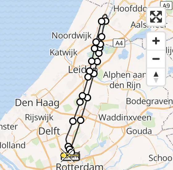 Vlucht Traumahelikopter PH-UMC van Rotterdam The Hague Airport naar Rotterdam The Hague Airport op donderdag 15 augustus 2024 19:59