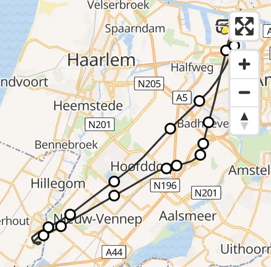 Vlucht Traumahelikopter PH-DOC van Amsterdam Heliport naar Amsterdam Heliport op donderdag 15 augustus 2024 20:03