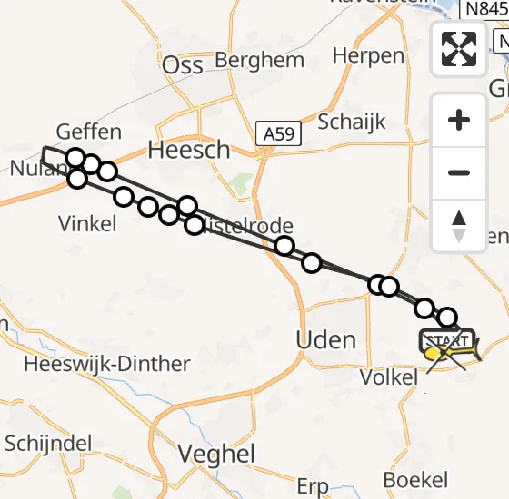 Vlucht Traumahelikopter PH-LLN van Vliegbasis Volkel naar Vliegbasis Volkel op vrijdag 16 augustus 2024 2:38