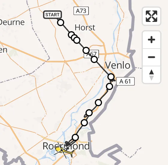 Vlucht Politiehelikopter PH-PXC van Veulen naar Roermond op vrijdag 16 augustus 2024 20:30