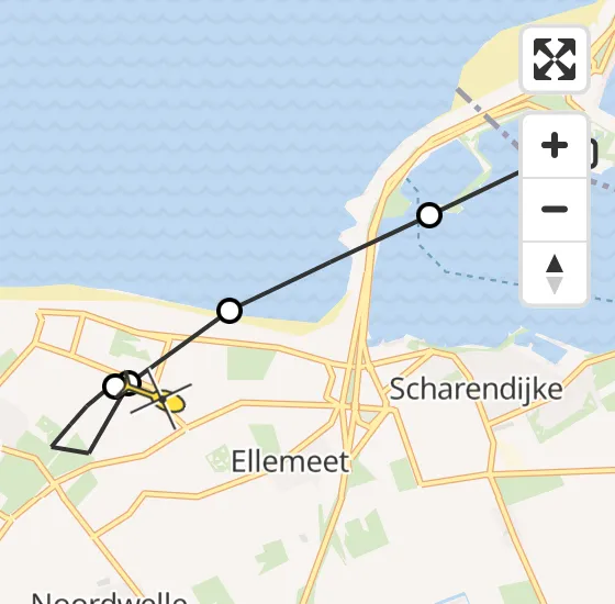 Vlucht Traumahelikopter PH-UMC van Ouddorp naar Noordwelle op woensdag 4 september 2024 22:20