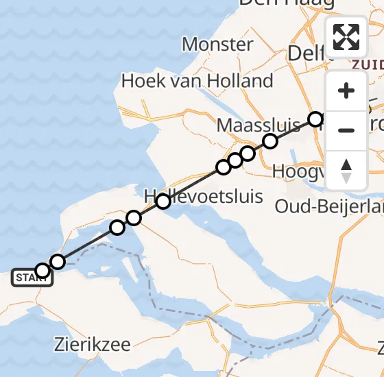 Vlucht Traumahelikopter PH-UMC van Noordwelle naar Rotterdam The Hague Airport op woensdag 4 september 2024 22:35