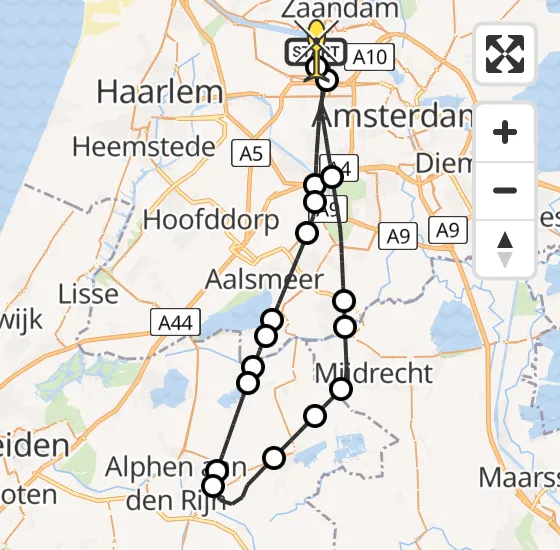 Vlucht Traumahelikopter PH-LLN van Amsterdam Heliport naar Amsterdam Heliport op donderdag 5 september 2024 8:14