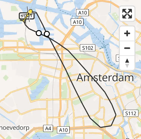 Vlucht Traumahelikopter PH-LLN van Amsterdam Heliport naar Amsterdam Heliport op donderdag 5 september 2024 12:06