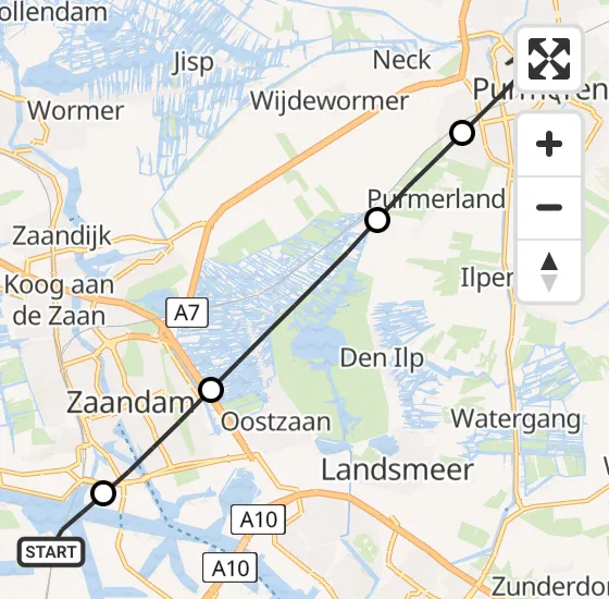 Vlucht Traumahelikopter PH-LLN van Amsterdam Heliport naar Purmerend op donderdag 5 september 2024 14:11