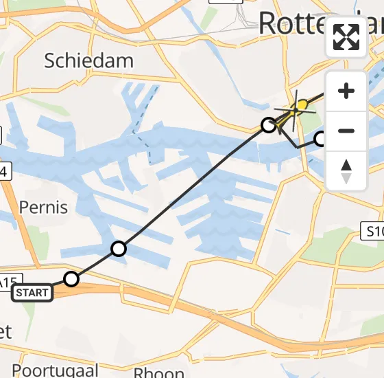 Vlucht Traumahelikopter PH-UMC van Hoogvliet naar Erasmus MC op donderdag 5 september 2024 15:37