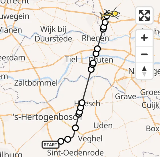 Vlucht Traumahelikopter PH-MAA van Boxtel naar Ede op donderdag 5 september 2024 16:02