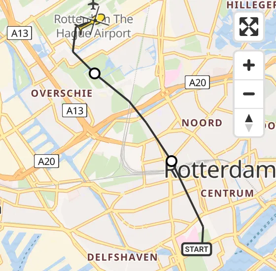 Vlucht Traumahelikopter PH-UMC van Erasmus MC naar Rotterdam The Hague Airport op donderdag 5 september 2024 16:03