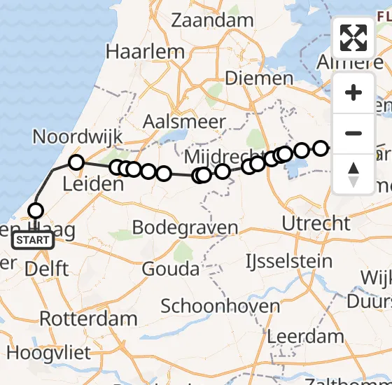 Vlucht Traumahelikopter PH-LLN van Den Haag naar Baarn op donderdag 5 september 2024 16:05