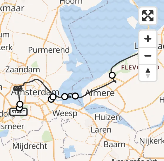 Vlucht Politiehelikopter PH-PXD van Schiphol naar Lelystad op donderdag 5 september 2024 18:59