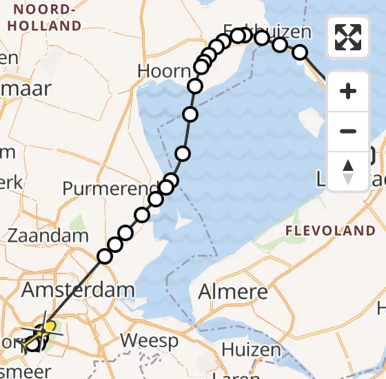 Vlucht Politiehelikopter PH-PXD van Lelystad naar Schiphol op donderdag 5 september 2024 19:52