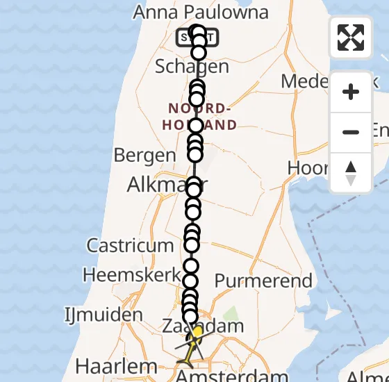 Vlucht Traumahelikopter PH-LLN van Oudesluis naar Amsterdam Heliport op donderdag 5 september 2024 21:24