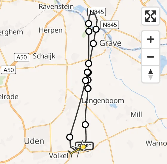 Vlucht Traumahelikopter PH-MAA van Vliegbasis Volkel naar Vliegbasis Volkel op donderdag 5 september 2024 23:14