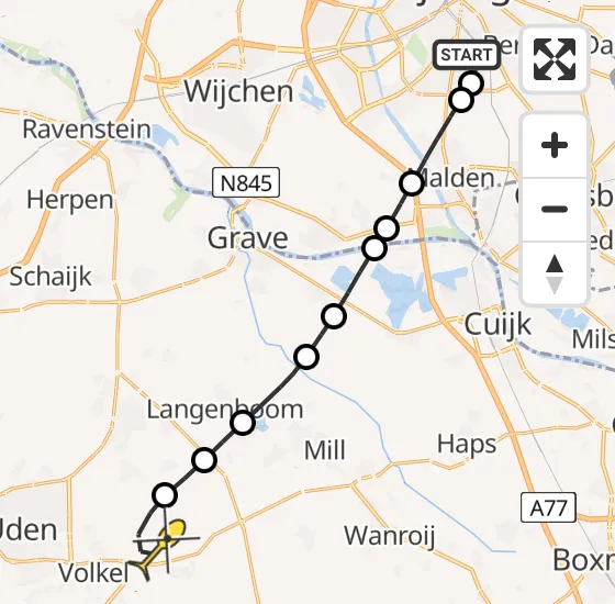 Vlucht Traumahelikopter PH-MAA van Radboud Universitair Medisch Centrum naar Vliegbasis Volkel op vrijdag 6 september 2024 5:34