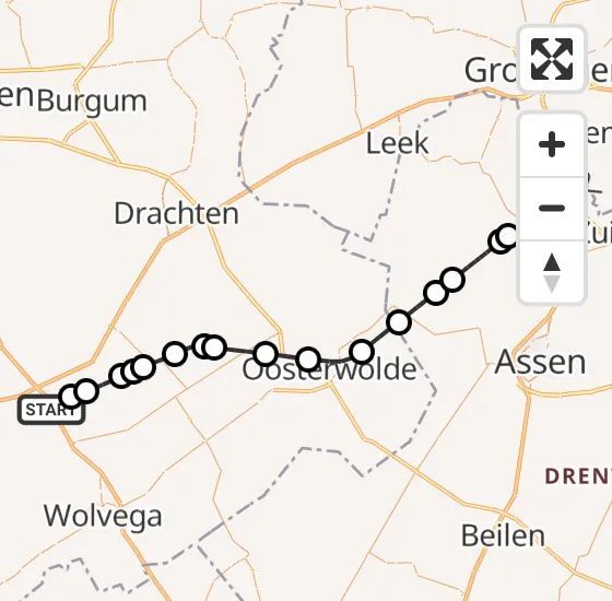 Vlucht Traumahelikopter PH-TTR van Heerenveen naar Groningen Airport Eelde op vrijdag 6 september 2024 5:35