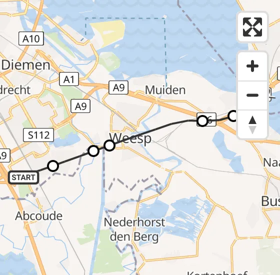 Vlucht Traumahelikopter PH-LLN van Academisch Medisch Centrum (AMC) naar Almere op vrijdag 6 september 2024 9:29