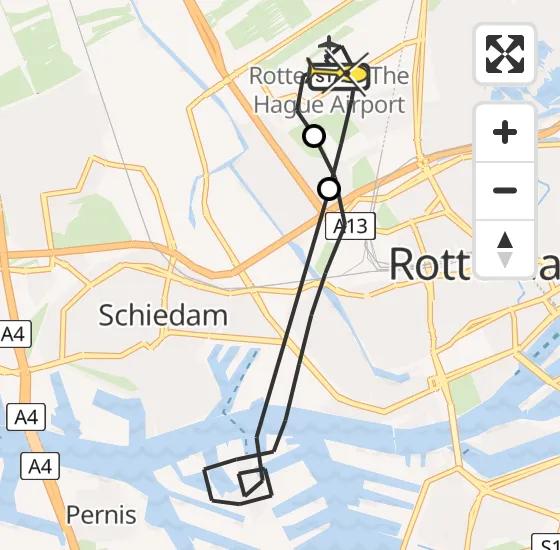 Vlucht Traumahelikopter PH-UMC van Rotterdam The Hague Airport naar Rotterdam The Hague Airport op vrijdag 6 september 2024 11:37