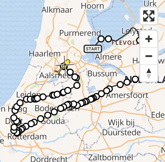 Vlucht Politiehelikopter PH-PXD van Marken naar Schiphol op vrijdag 6 september 2024 12:59