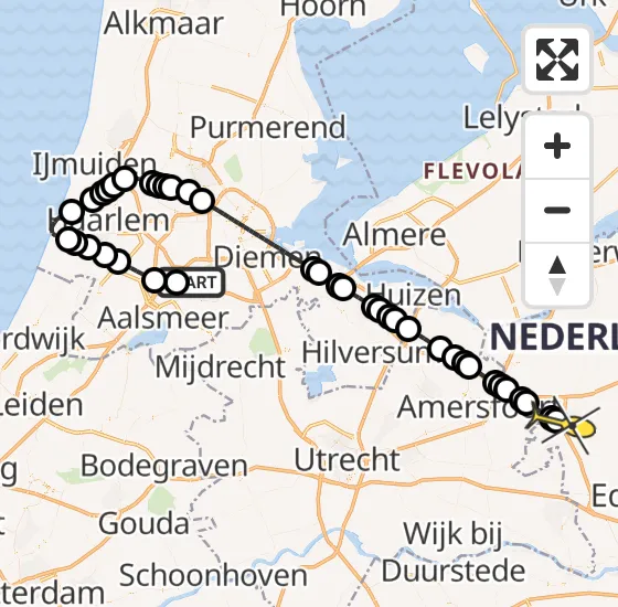 Vlucht Politiehelikopter PH-PXD van Schiphol naar Barneveld op vrijdag 6 september 2024 15:00