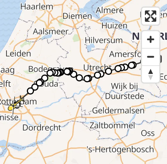 Vlucht Politiehelikopter PH-PXD van Barneveld naar Erasmus MC op vrijdag 6 september 2024 15:41