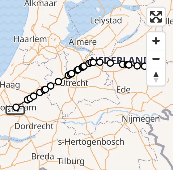 Vlucht Politiehelikopter PH-PXD van Erasmus MC naar Vliegveld Teuge op vrijdag 6 september 2024 16:25