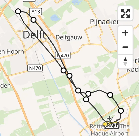 Vlucht Traumahelikopter PH-UMC van Rotterdam The Hague Airport naar Rotterdam The Hague Airport op vrijdag 6 september 2024 16:28