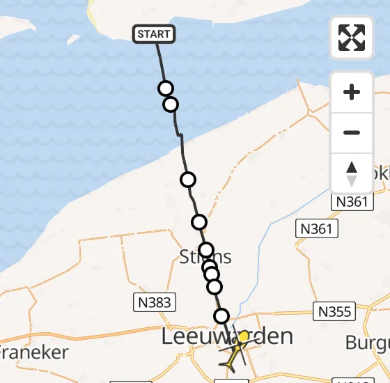 Vlucht Ambulancehelikopter PH-OOP van Ballum naar Leeuwarden op vrijdag 6 september 2024 18:23