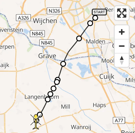 Vlucht Traumahelikopter PH-MAA van Radboud Universitair Medisch Centrum naar Volkel op vrijdag 6 september 2024 18:59