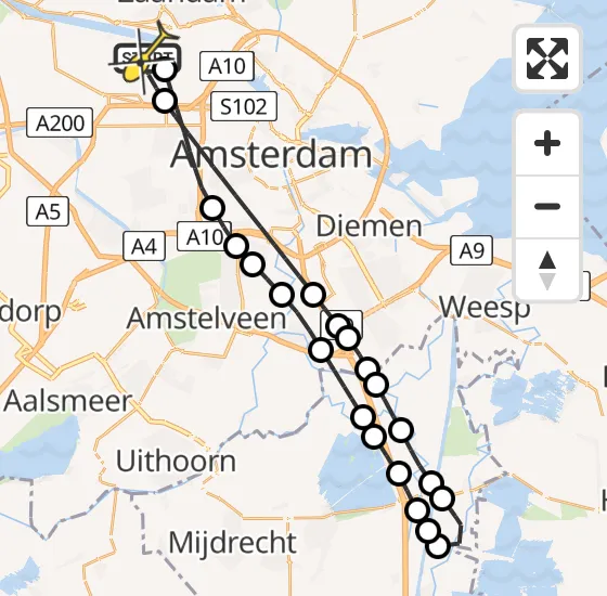 Vlucht Traumahelikopter PH-LLN van Amsterdam Heliport naar Amsterdam Heliport op zaterdag 7 september 2024 9:53