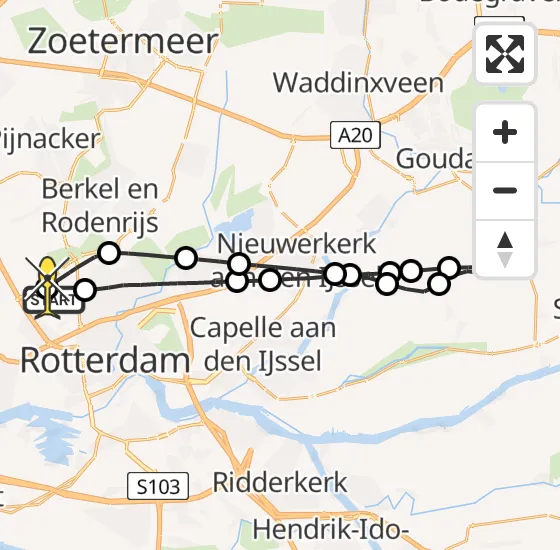 Vlucht Traumahelikopter PH-UMC van Rotterdam The Hague Airport naar Rotterdam The Hague Airport op zaterdag 7 september 2024 10:46