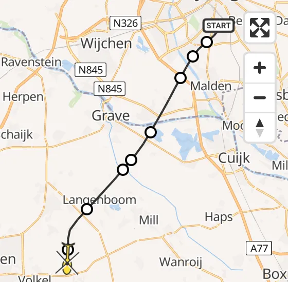 Vlucht Traumahelikopter PH-MAA van Radboud Universitair Medisch Centrum naar Vliegbasis Volkel op zaterdag 7 september 2024 14:44