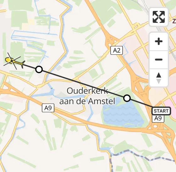 Vlucht Politiehelikopter PH-PXB van Academisch Medisch Centrum (AMC) naar Amstelveen op zaterdag 7 september 2024 16:28
