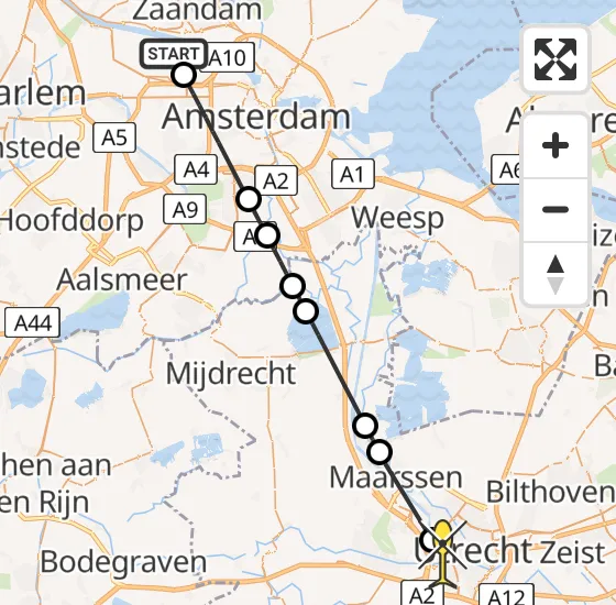 Vlucht Traumahelikopter PH-LLN van Amsterdam Heliport naar Utrecht op zaterdag 7 september 2024 17:33