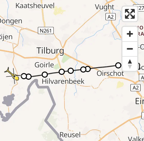 Vlucht Traumahelikopter PH-MAA van Best naar Alphen op zaterdag 7 september 2024 18:06