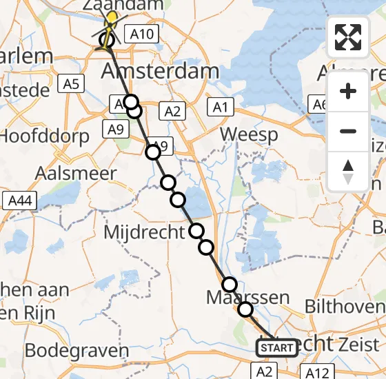 Vlucht Traumahelikopter PH-LLN van Utrecht naar Amsterdam Heliport op zaterdag 7 september 2024 18:09