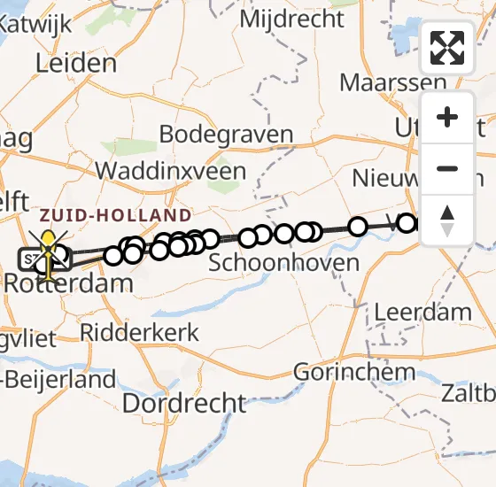 Vlucht Traumahelikopter PH-UMC van Rotterdam The Hague Airport naar Rotterdam The Hague Airport op zaterdag 7 september 2024 18:26