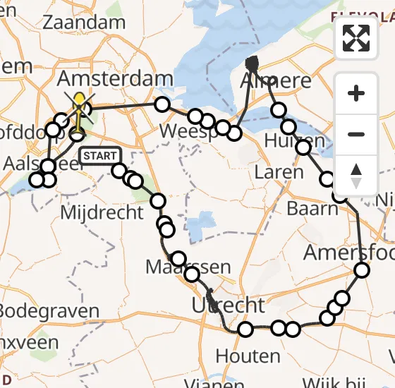 Vlucht Politiehelikopter PH-PXB van Amstelveen naar Amsterdam op zaterdag 7 september 2024 20:11