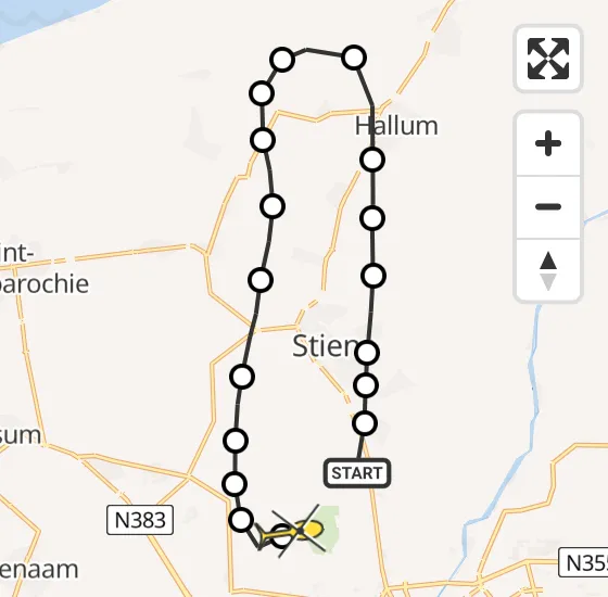 Vlucht Ambulancehelikopter PH-OOP van Vliegbasis Leeuwarden naar Vliegbasis Leeuwarden op zaterdag 7 september 2024 22:26