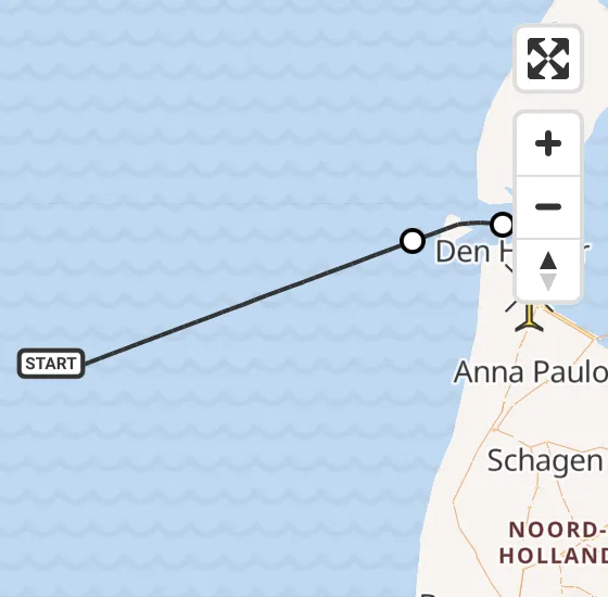 Vlucht Kustwachthelikopter PH-NCG van  naar Vliegveld De Kooy op maandag 9 september 2024 1:21