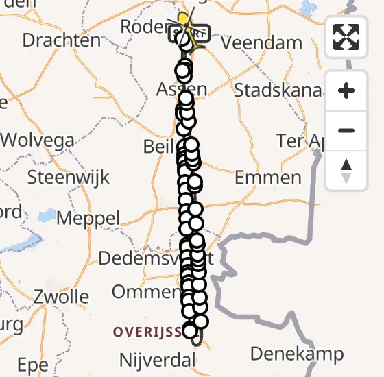 Vlucht Traumahelikopter PH-TTR van Groningen Airport Eelde naar Groningen Airport Eelde op zondag 8 september 2024 2:13