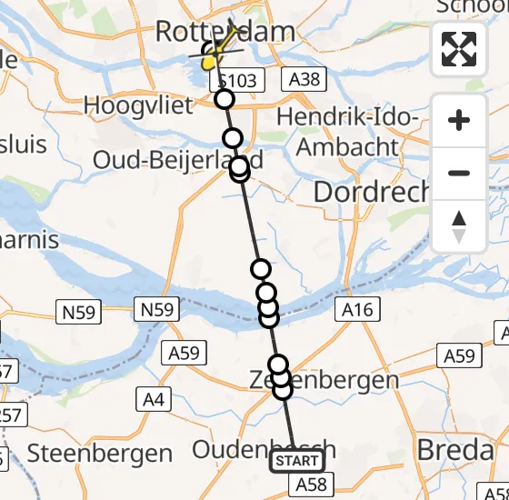 Vlucht Traumahelikopter PH-UMC van Hoeven naar Erasmus MC op zondag 8 september 2024 7:19