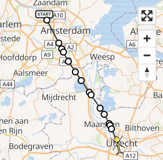 Vlucht Traumahelikopter PH-LLN van Amsterdam Heliport naar Utrecht op zondag 8 september 2024 11:41