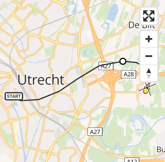 Vlucht Traumahelikopter PH-LLN van Utrecht naar Universitair Medisch Centrum Utrecht op zondag 8 september 2024 12:27