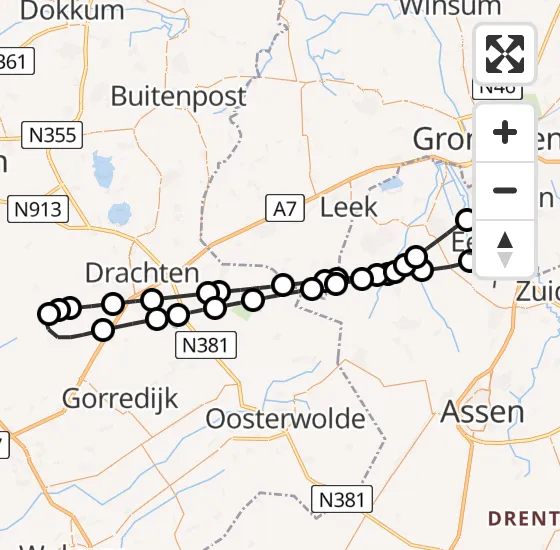 Vlucht Traumahelikopter PH-TTR van Groningen Airport Eelde naar Groningen Airport Eelde op zondag 8 september 2024 12:32