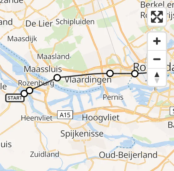 Vlucht Traumahelikopter PH-UMC van Zwartewaal naar Erasmus MC op zondag 8 september 2024 12:39