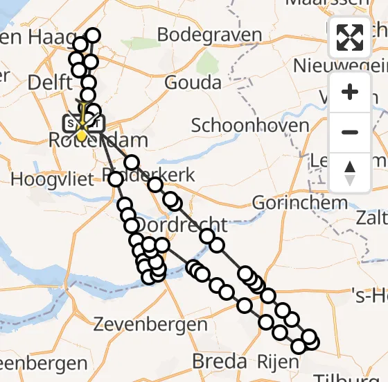Vlucht Traumahelikopter PH-UMC van Rotterdam The Hague Airport naar Rotterdam The Hague Airport op zondag 8 september 2024 13:44