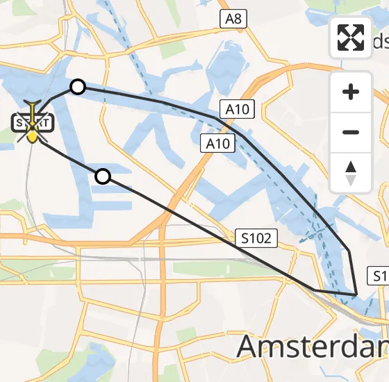 Vlucht Traumahelikopter PH-LLN van Amsterdam Heliport naar Amsterdam Heliport op zondag 8 september 2024 17:35