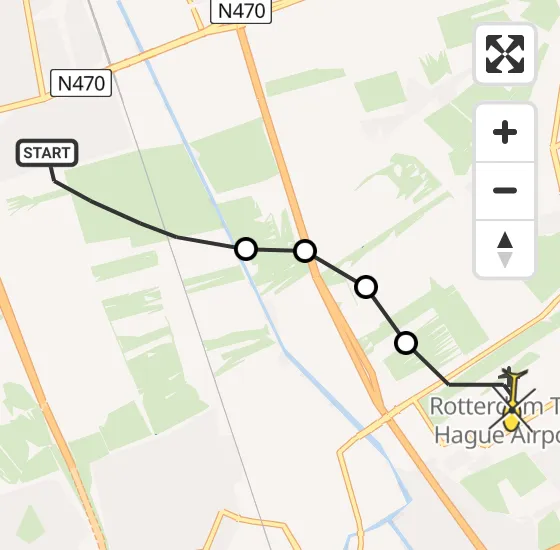 Vlucht Traumahelikopter PH-UMC van Delft naar Rotterdam The Hague Airport op zondag 8 september 2024 17:59