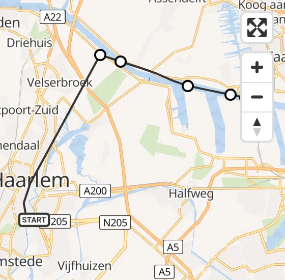 Vlucht Traumahelikopter PH-LLN van Haarlem naar Amsterdam Heliport op zondag 8 september 2024 19:06